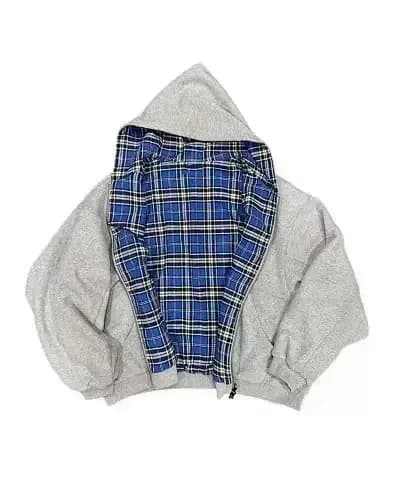 Checked Double-Sided Hoodie